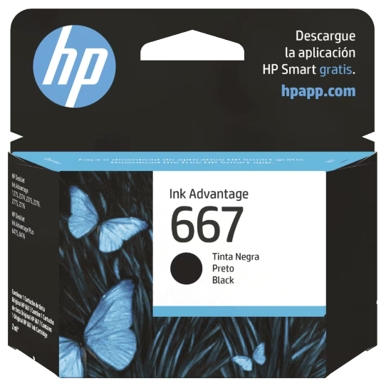 3ym79al Cartucho de Tinta Hp 667 Negro (2459) - I-Computacion