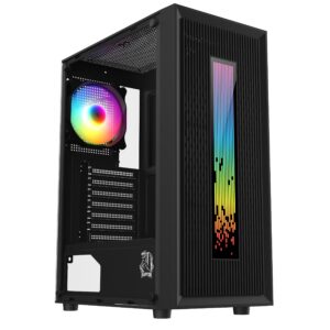 Gabinete Raptor Vortex Tg Mid-tower RGB Back Fan X1 + LED Front W/button Control (6710) - I-Computacion