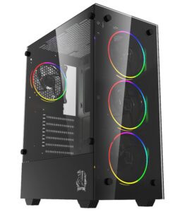 Gabinete Raptor Sentinel Tg Mid-tower RGB Fan X4 W/button Control (6718)