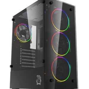 Gabinete Raptor Sentinel Tg Mid-tower RGB Fan X4 W/button Control (6718) - I-Computacion