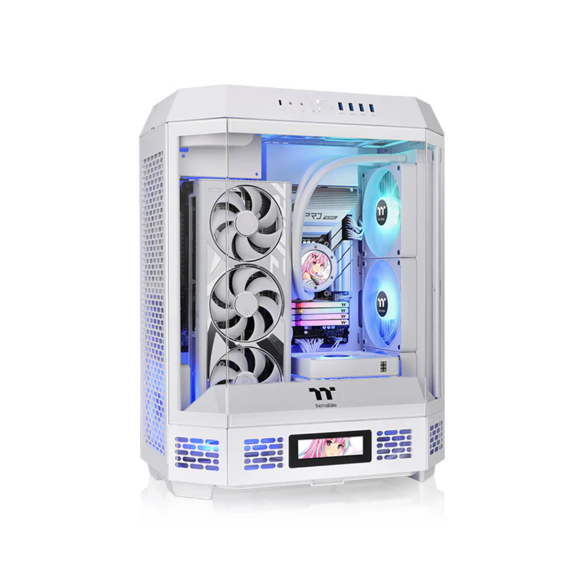 Gabinete Tt The Tower 600 Mid-tower Tg X3 Fan X2 Snow White (5257) - I-Computacion