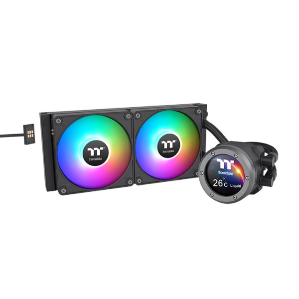 Water Cooling Thermaltake Th240 V2 Ultra Ex ARGB Sync Aio 240mm Black Water Block 2.1inch Lcd (1365) - I-Computacion