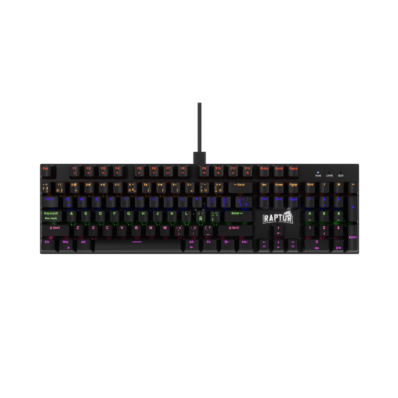 Teclado Gamer Raptor Fireclaw M104 Mecanico Retroiluminado Switch Red Outemu (2139) - I-Computacion