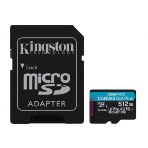Microsd Kingston 512gb C/adap Canvas Go! Plus Gen4 (4k Camara-drones)(8040) - I-Computacion