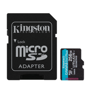 Microsd Kingston 256gb C/adap Canvas Go! Plus Gen4 (4k Camara-drones)(7999) - I-Computacion