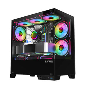 Gabinete Raptor Thunder Strike Tg X2 Mid-tower RGB Fan X1 Black - I-Computacion