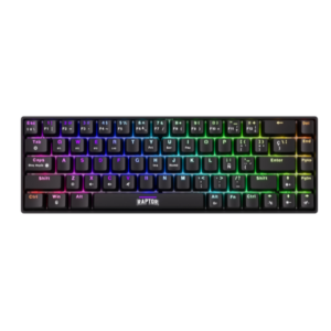 Teclado Gamer Raptor Fireclaw M68 Wireless Mecanico Retroiluminado Red Outemu (7336) - I-Computacion
