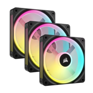 Fan Cooler Corsair Icue Link Qx120 RGB 120mm Magnetic Dome Black Pack X3 (7947) - I-Computacion