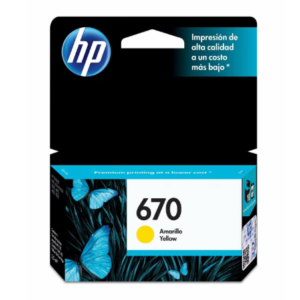 Hp 670 Yellow Ink Cartridge Cz116al (0016) - I-Computacion