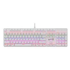 Teclado Gamer Raptor Fireclaw M104 Mecanico Retroiluminado Switch Red Outemu White (7862) - I-Computacion