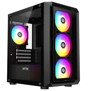 Gabinete Raptor Infinity Glass Tg X2 Mid-tower RGB Fan X4 (6717) - I-Computacion