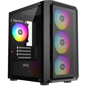 Gabinete Raptor Infinity Mesh Tg X2 Mid-tower RGB Fan X4 (6714) - I-Computacion