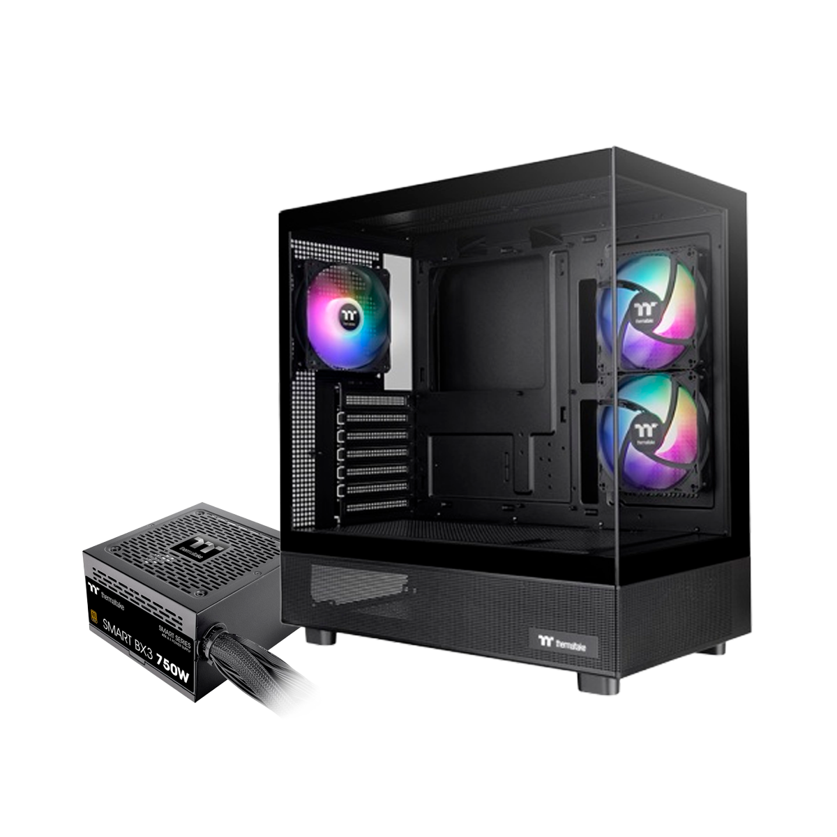 Gabinete Tt View 270 Plus Lite Fan ARGB X3 Tg X2 C/fuente 750w Bronze (4506) - I-Computacion