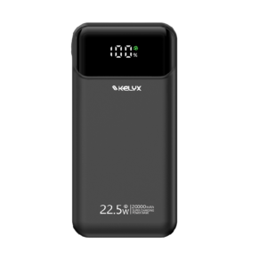 Power Bank Kelyx Slim 20000 Mha Type-c+usb+lightning Fast Charge 22.5w Black (7435) - I-Computacion