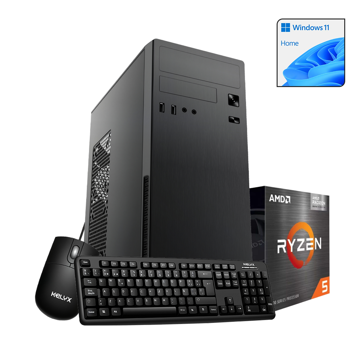 Pc Kelyx Amd Ryzen 5-5600gt 8gb M.2 512g Win 11 Home (5574) - I-Computacion