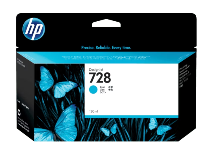 F9j67a Hp 728 130-ml Cyan Ink Cartridge (7862) - I-Computacion
