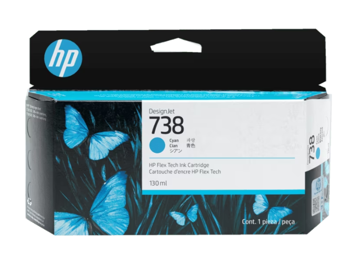 498n5a Hp 738 130-ml Cyan Designjet Ink (8860) - I-Computacion