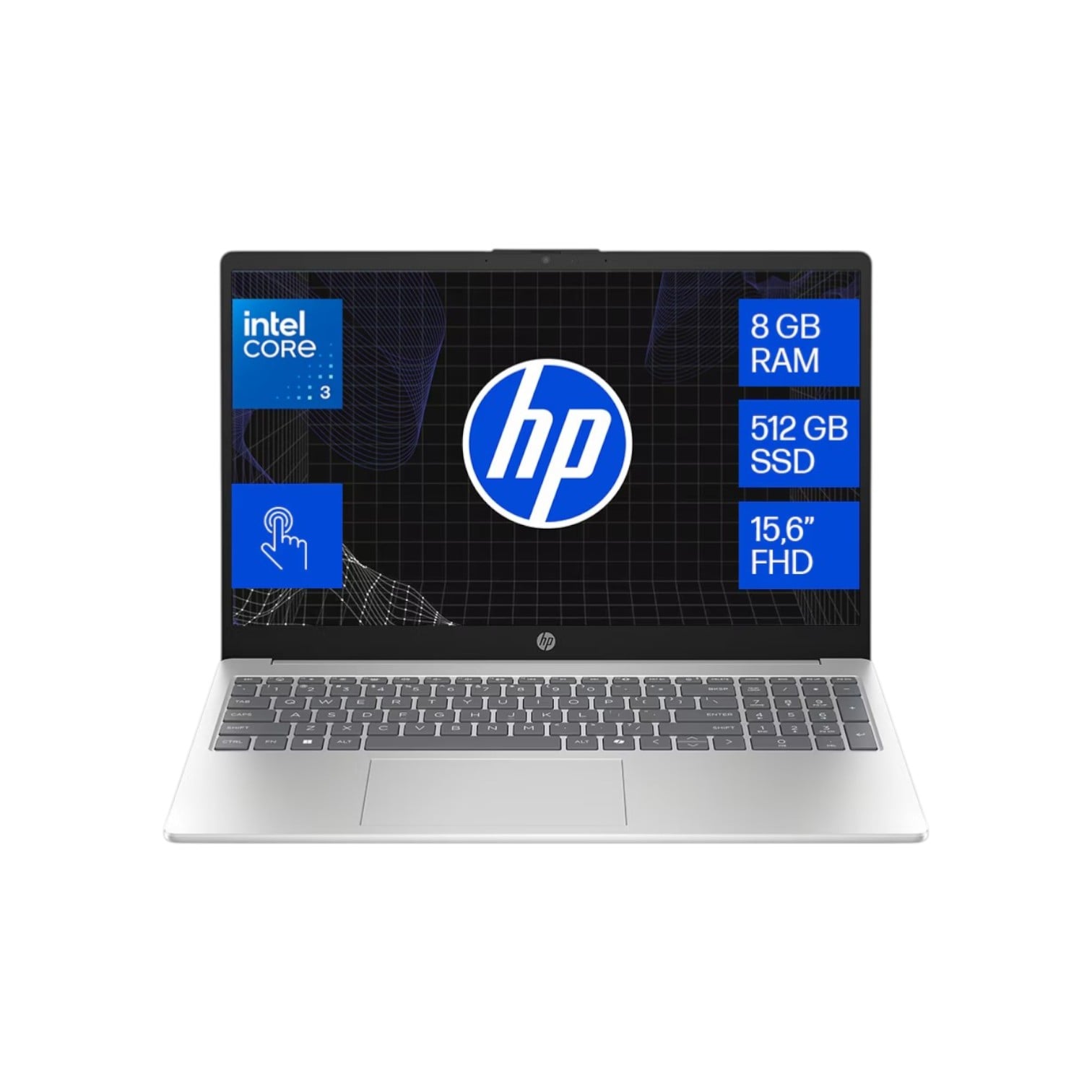 Notebook Hp Opp 15-fd0333la I3-c3-100u 15 Fhd/touch 8gb/512 Ips 300 Nits Windows® 11 Home (0607) - I-Computacion
