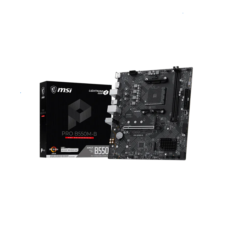 Mother Msi Pro B550m-b DDR4 Am4 (serie 3000/4000/5000) (8927) - I-Computacion