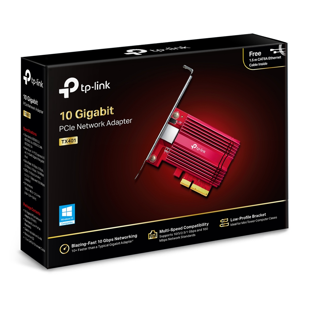 Tx401 P.red 10 Gigabit Tp-link Pcie (2827) - I-Computacion
