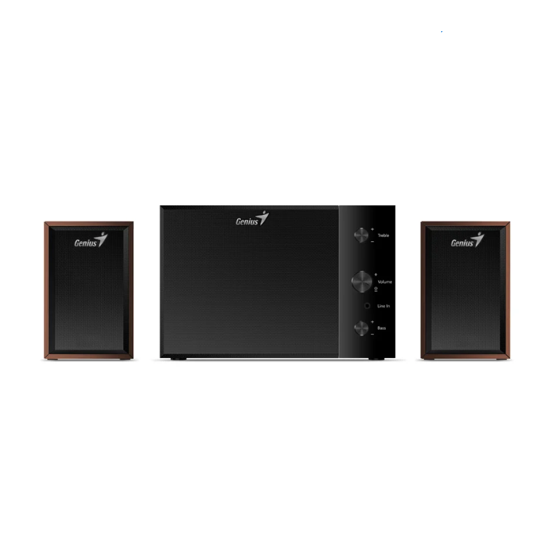 Parlantes Genius Sw-2.1 350 10w (madera) (9442) - I-Computacion
