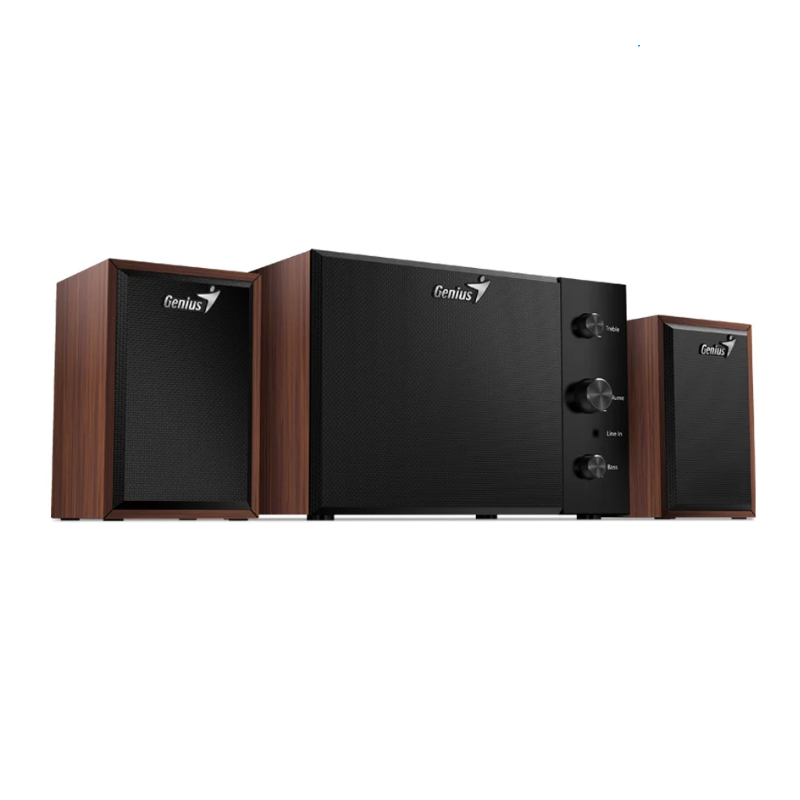 Parlantes Genius Sw-2.1 350 10w (madera) (9442) - I-Computacion