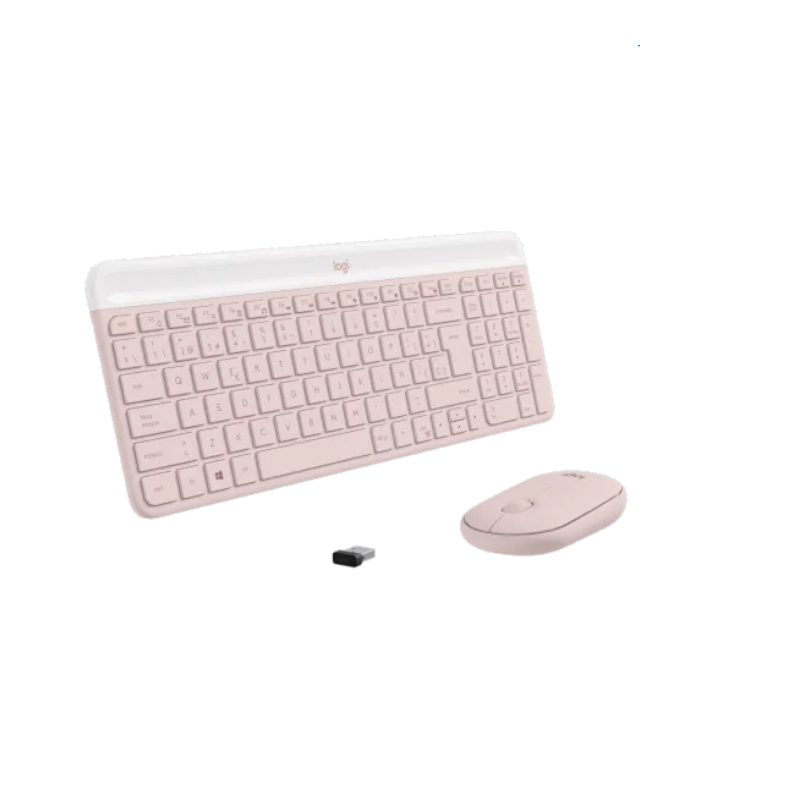 Teclado+mouse Logitech Wir Mk470 Slim Rose 920-011312 - I-Computacion
