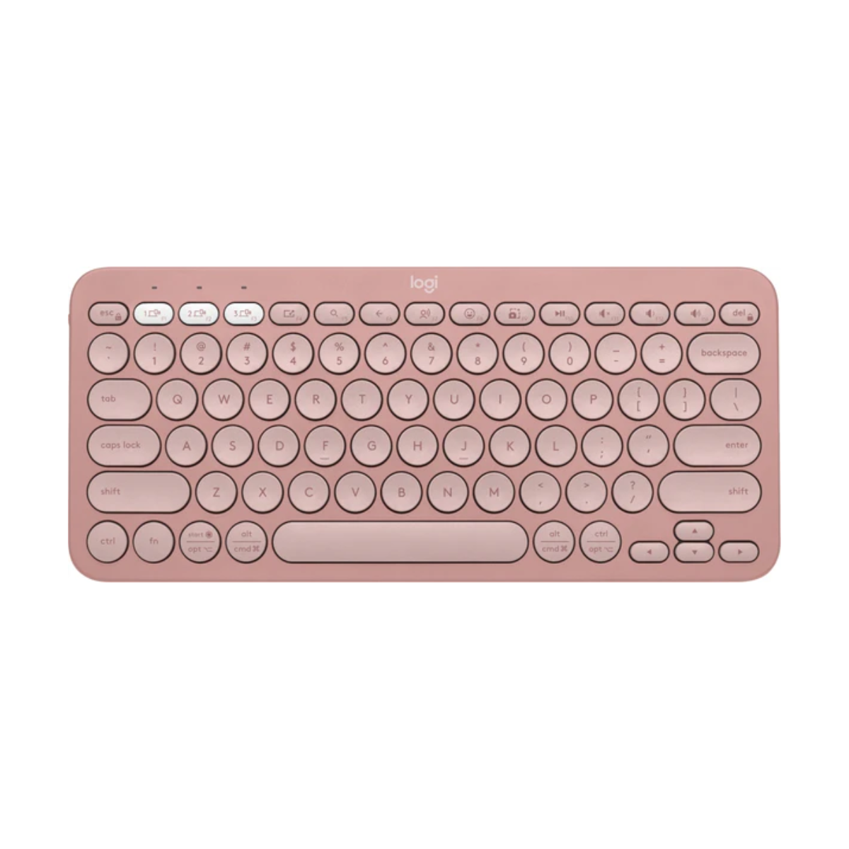 Teclado Logitech Bluetooth K380s Pebble Rose 920-011785 - I-Computacion