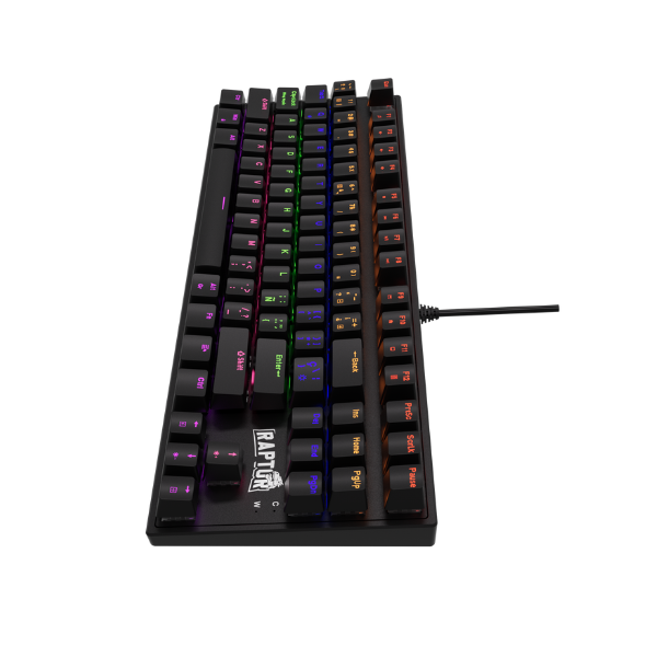 Teclado Gamer Raptor Fireclaw M87 Mecanico Retroiluminado Switch Red Outemu (2146) - I-Computacion