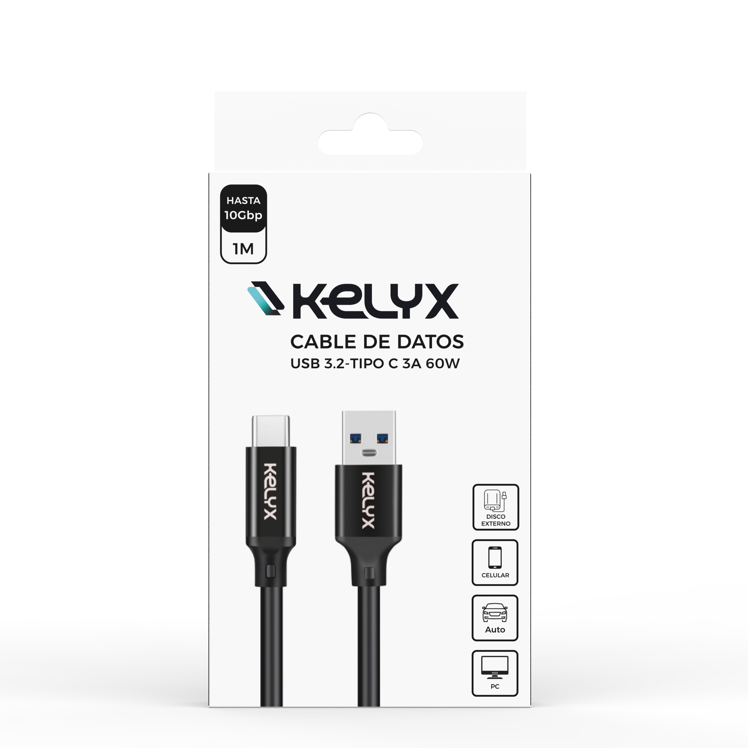 Cable Kelyx USB 3.2 a Type C 3a 60w 1mt (7022) - I-Computacion
