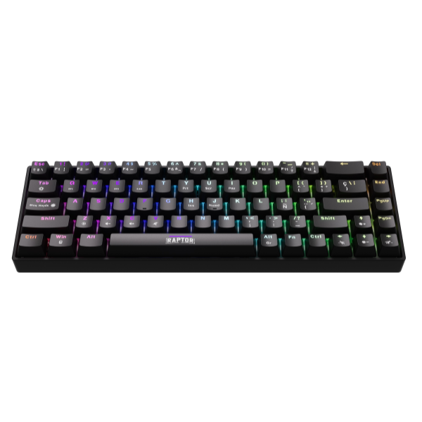 Teclado Gamer Raptor Fireclaw M68 Wireless Mecanico Retroiluminado Red Outemu (7336) - I-Computacion