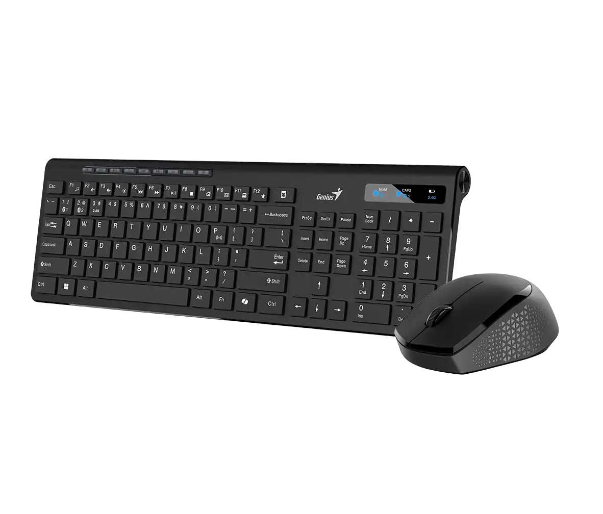 Teclado + Mouse Genius Slimstar 8230,ai,black,sp,bt+2.4ghz (0776) - I-Computacion