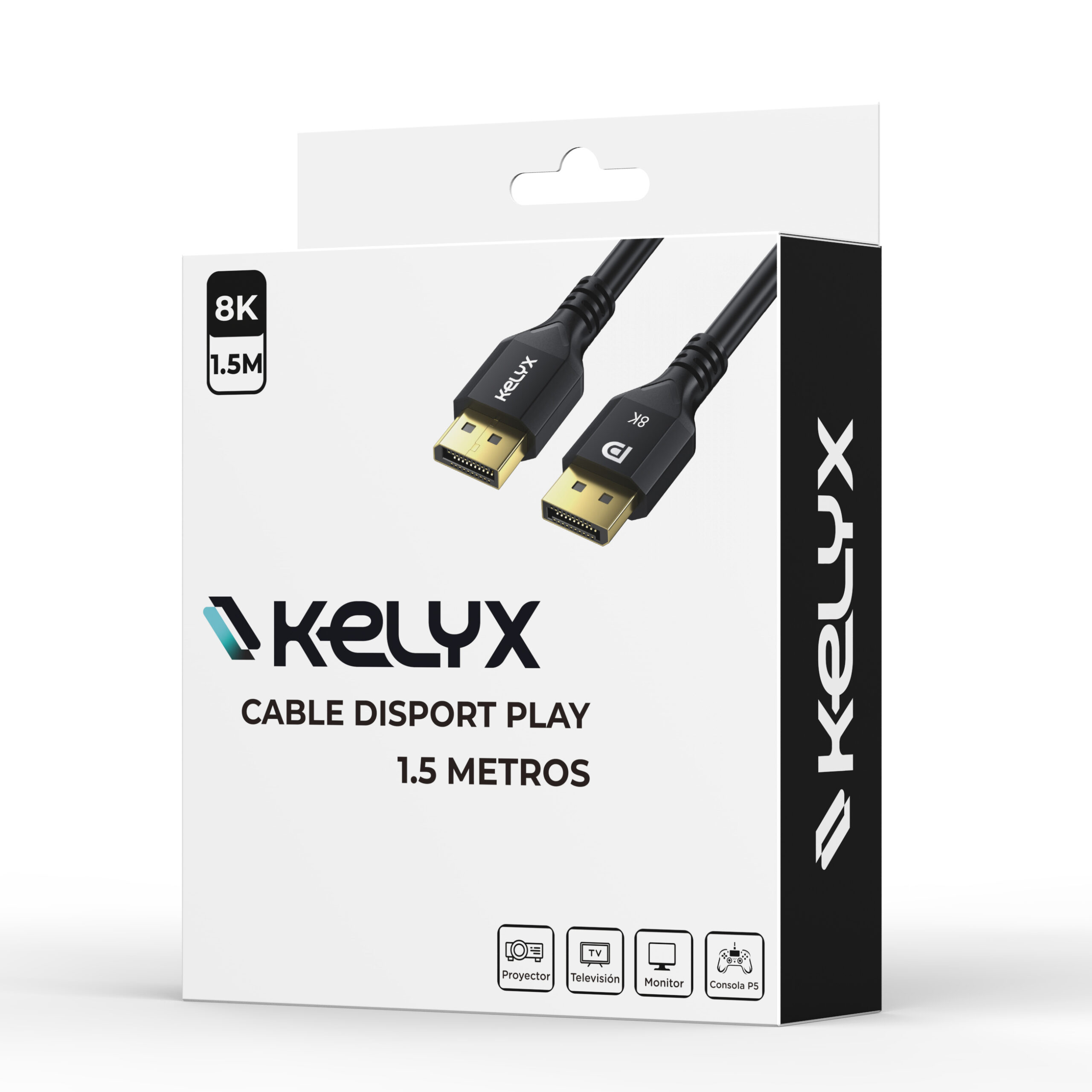 Cable Kelyx Display Port 1.4 4k a 120hz / 8k 60hz 32gbps 1.5 Mt (7381) - I-Computacion