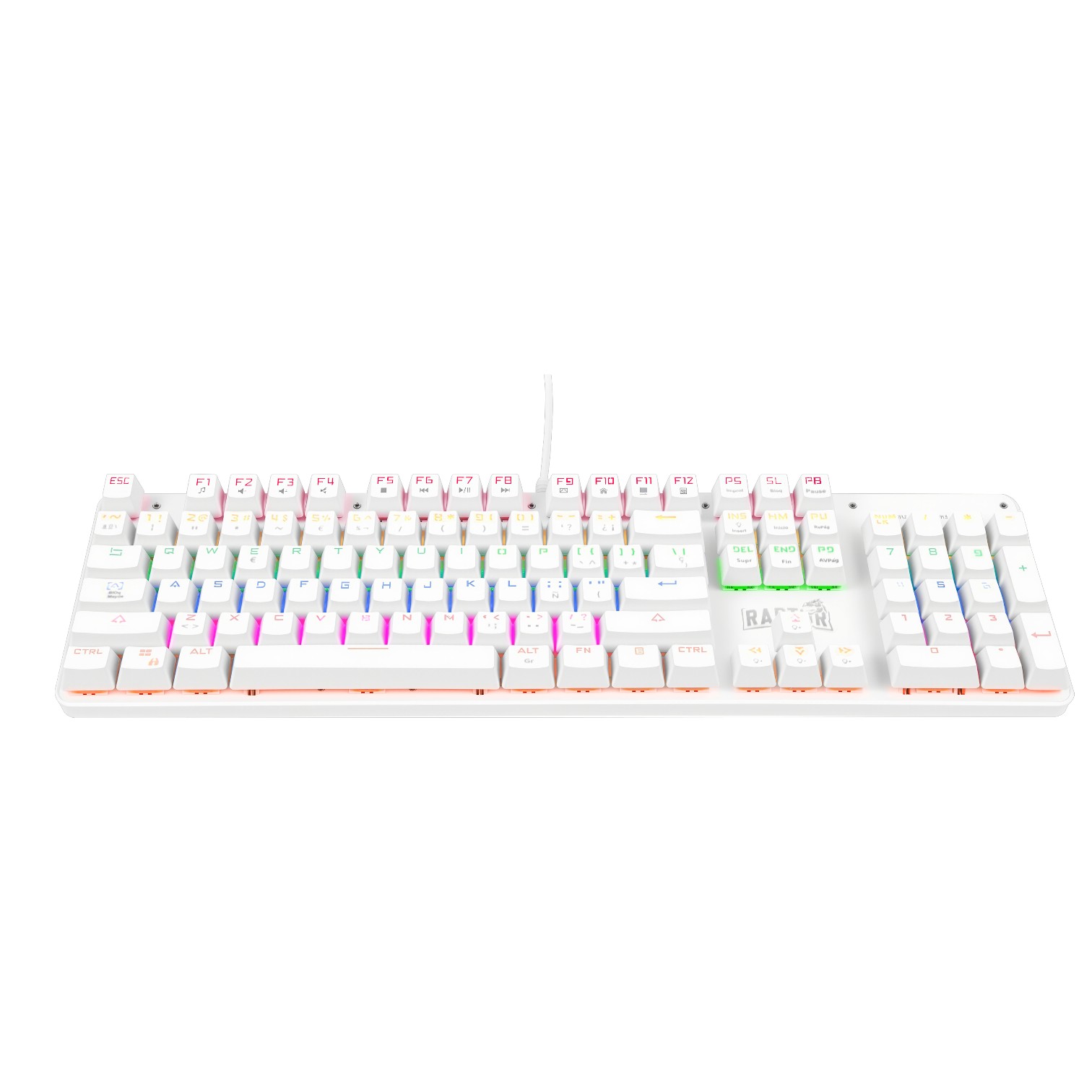 Teclado Gamer Raptor Fireclaw M104 Mecanico Retroiluminado Switch Red Outemu White (7862) - I-Computacion