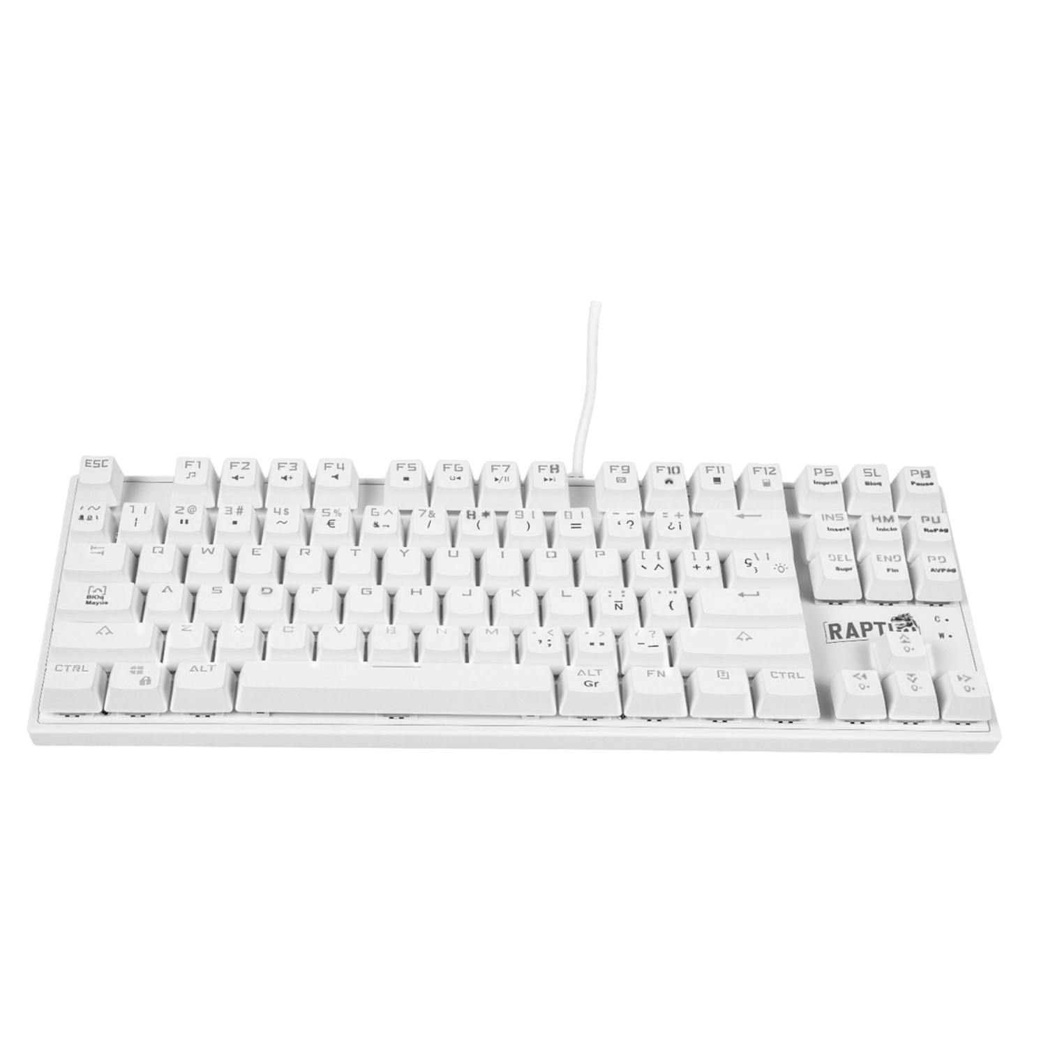 Teclado Gamer Raptor Fireclaw M87 Mecanico Retroiluminado Switch Red Outemu White (7855) - I-Computacion