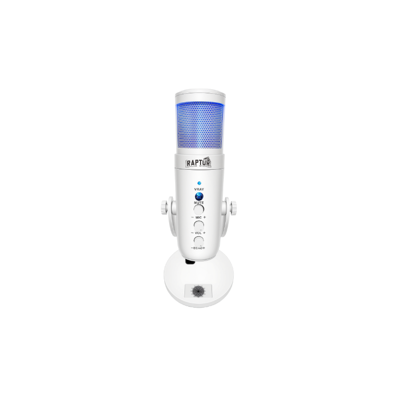 Microfono Raptor Vox Pro RGB USB P/streaming White (2920) - I-Computacion