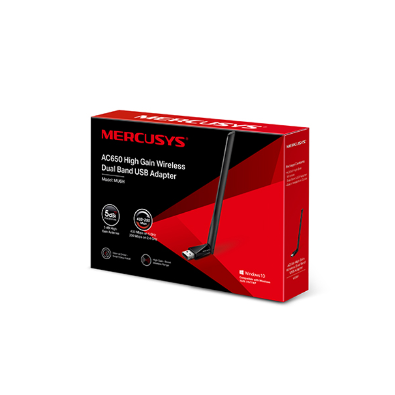 Mu6h High Gain P.redw USB Mercusys Dual Band Ac650 (3586) - I-Computacion