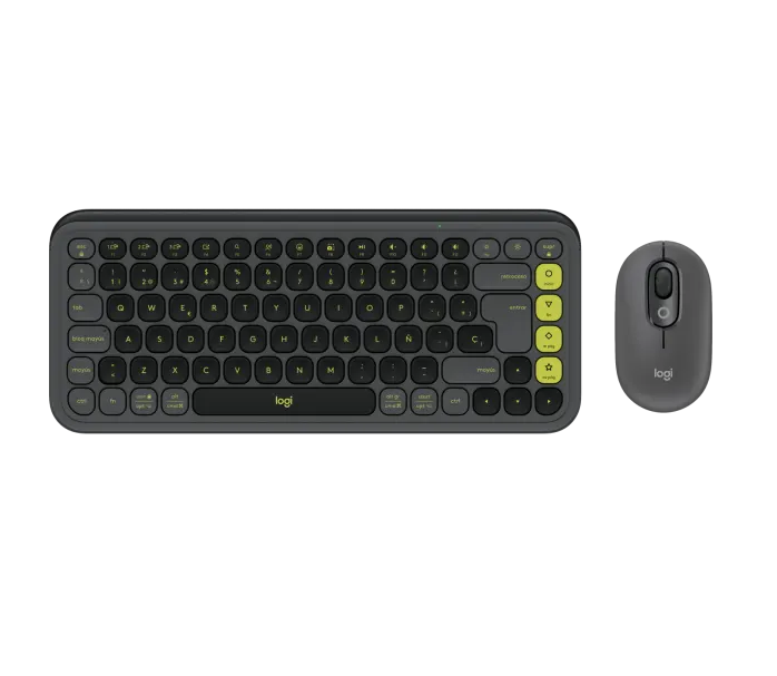 Teclado+mouse Logitech Pop Icon Graphite 920-013052 - I-Computacion