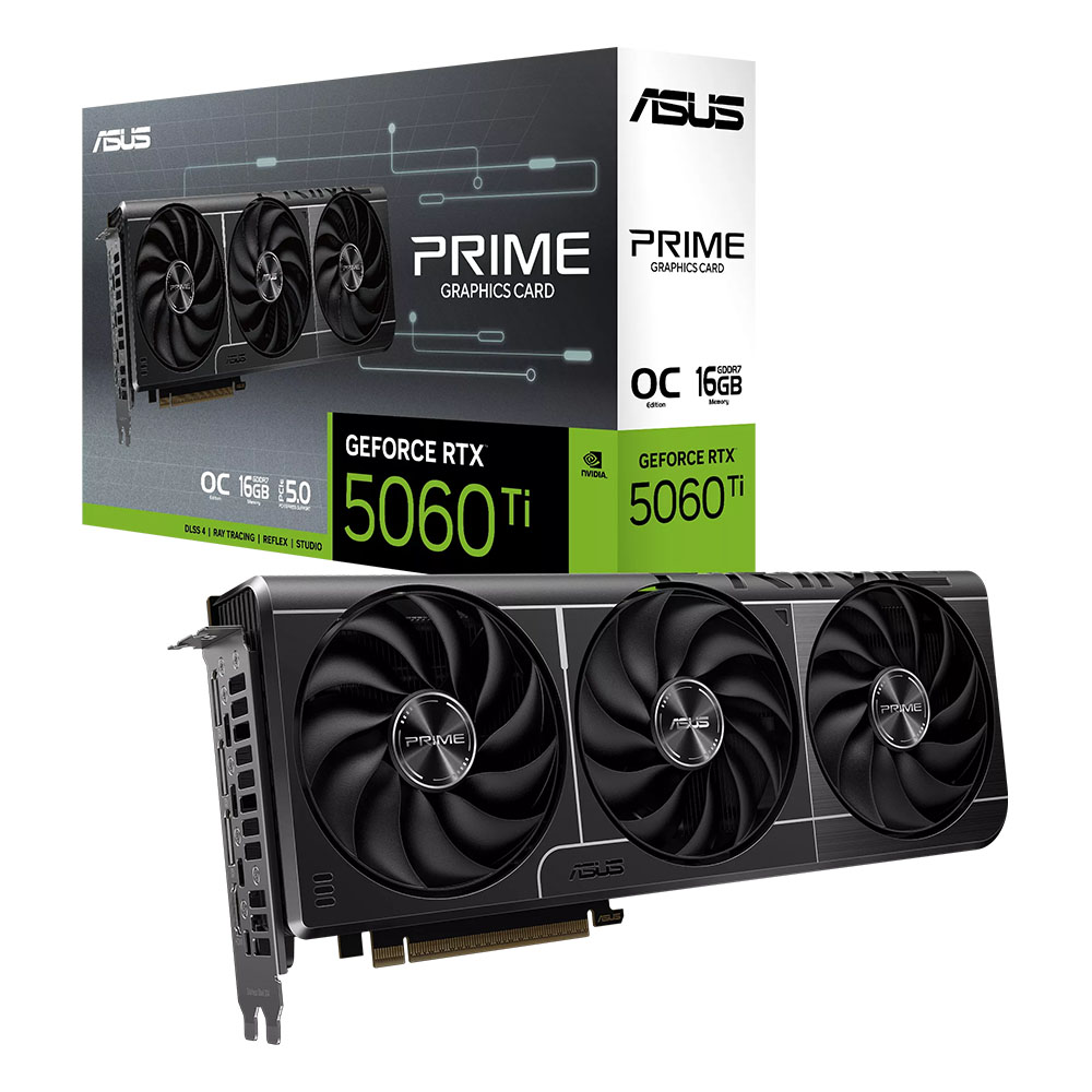 Placa de Video Asus Prime Geforce Rtx™ 5060 Ti 16gb Gddr7 Oc - I-Computacion