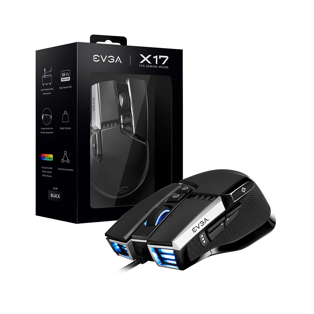 Mouse Evga X17 Gaming Black - I-Computacion