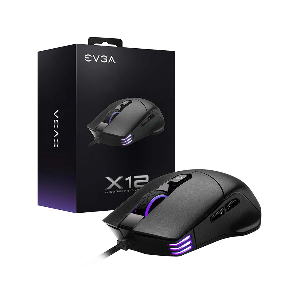 Mouse Evga X12 Gaming Black - I-Computacion