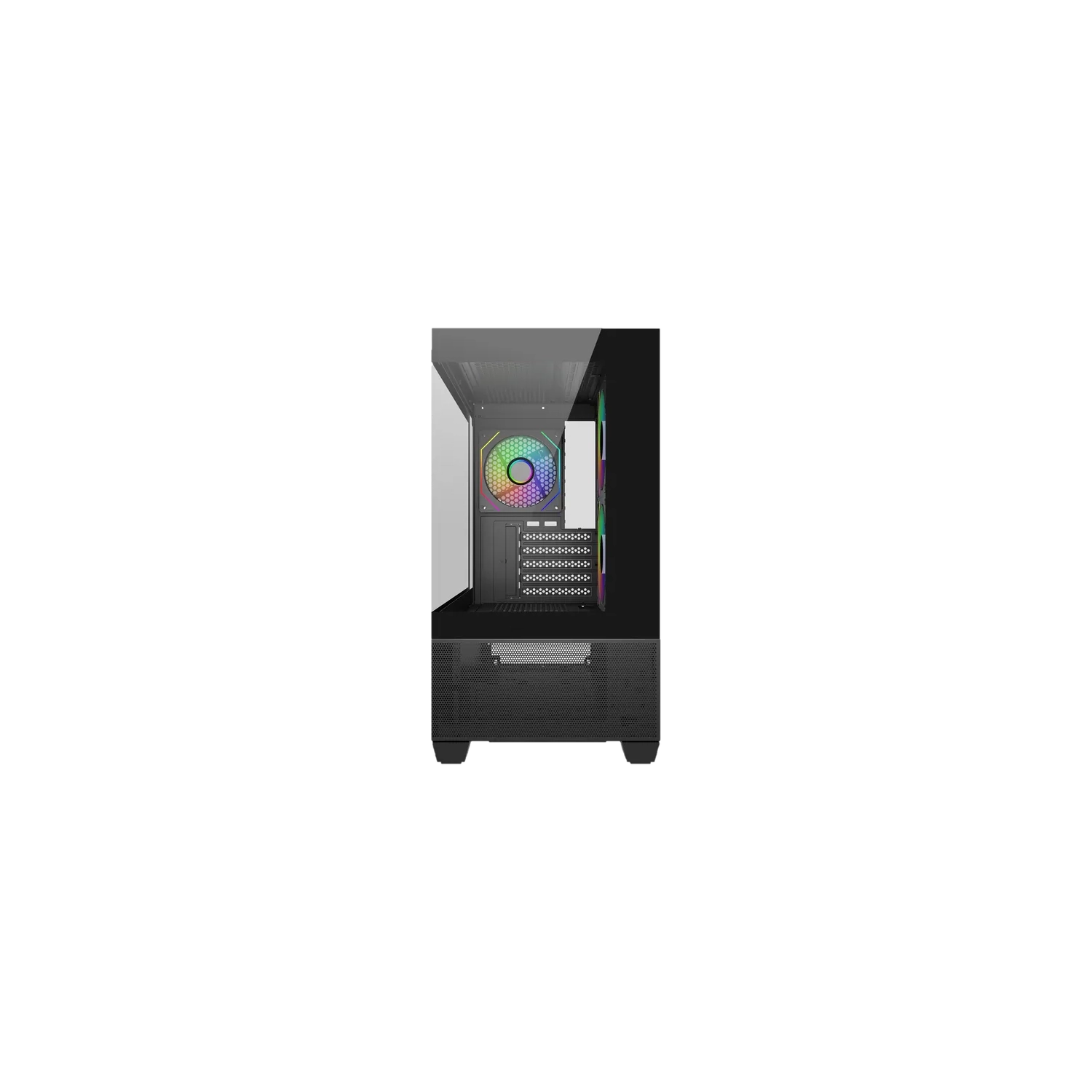 Gabinete Cooler Master Elite 490 Mini Tower 3 Fans 120mm ARGB Tempered Glass Black S/fuente - I-Computacion