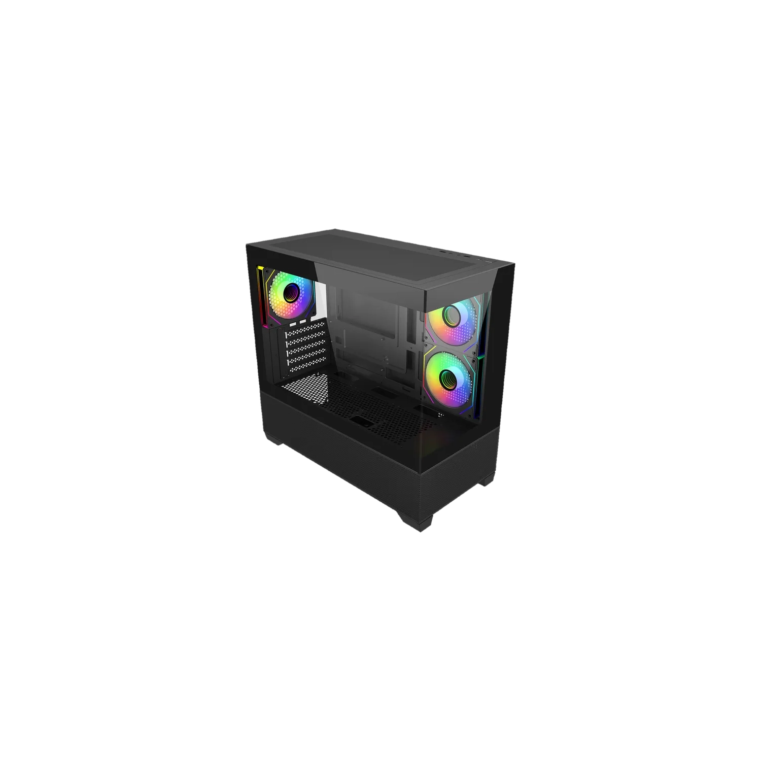 Gabinete Cooler Master Elite 490 Mini Tower 3 Fans 120mm ARGB Tempered Glass Black S/fuente - I-Computacion