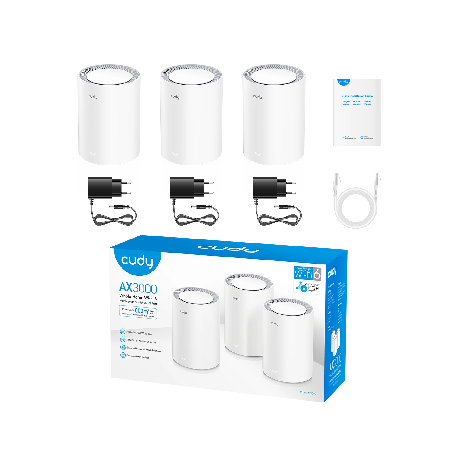 Router Mesh Cudy Ac3000 Gigabit 3 Pack - I-Computacion