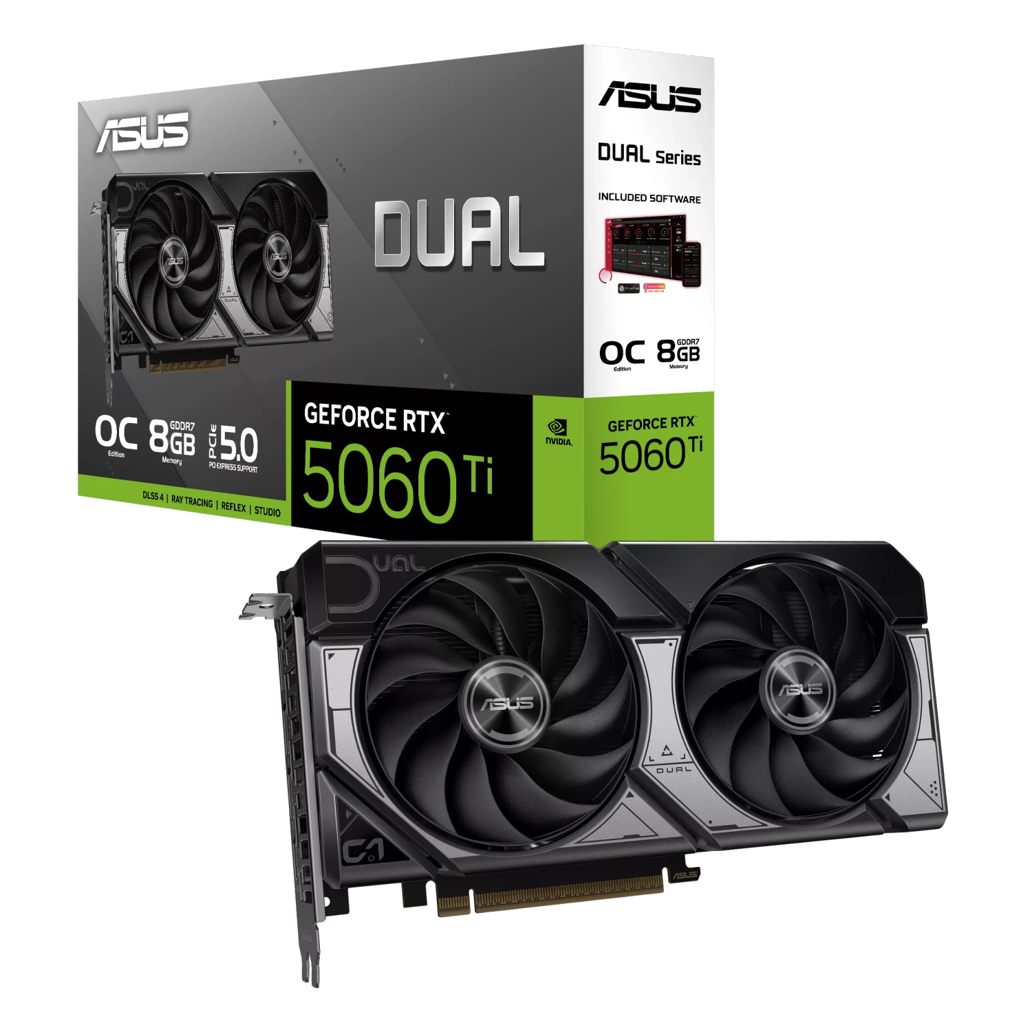 Placa de Video Asus Nvidia Geforce Dual Rtx5060ti 08gb Gddr7 Oc Edition - I-Computacion