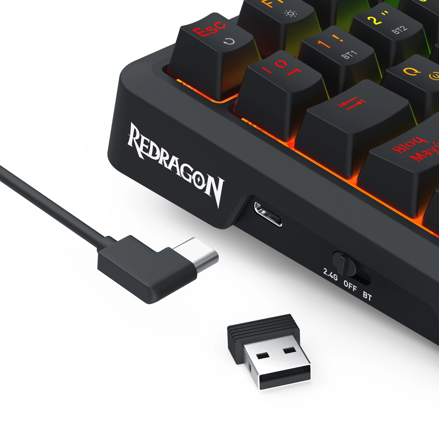 Teclado Inalámbrico Redragon Ucal Lcd Pro K724 RGB - I-Computacion